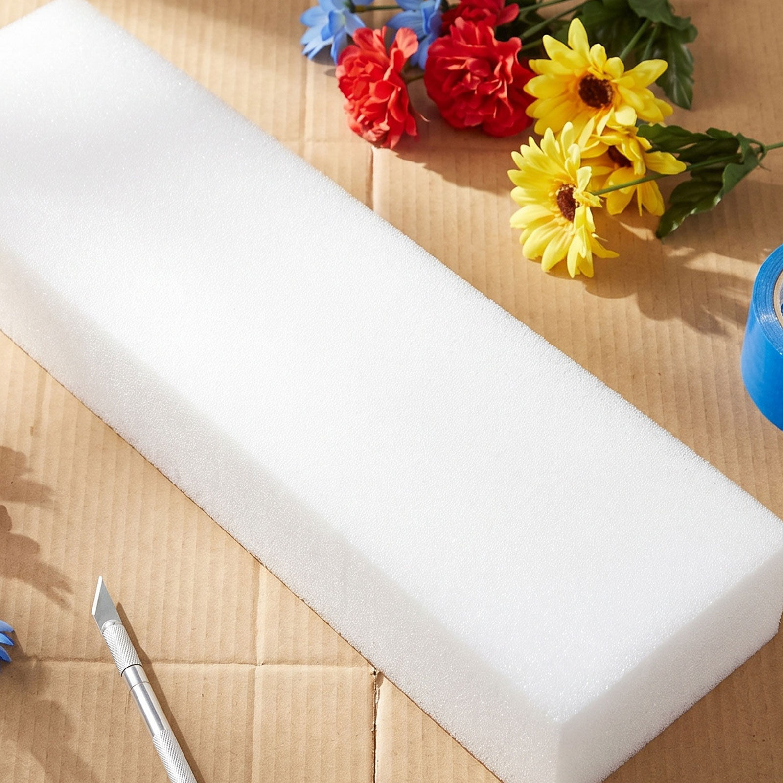 Embellishment Crafts - 4 adet çiçek köpük blokları el