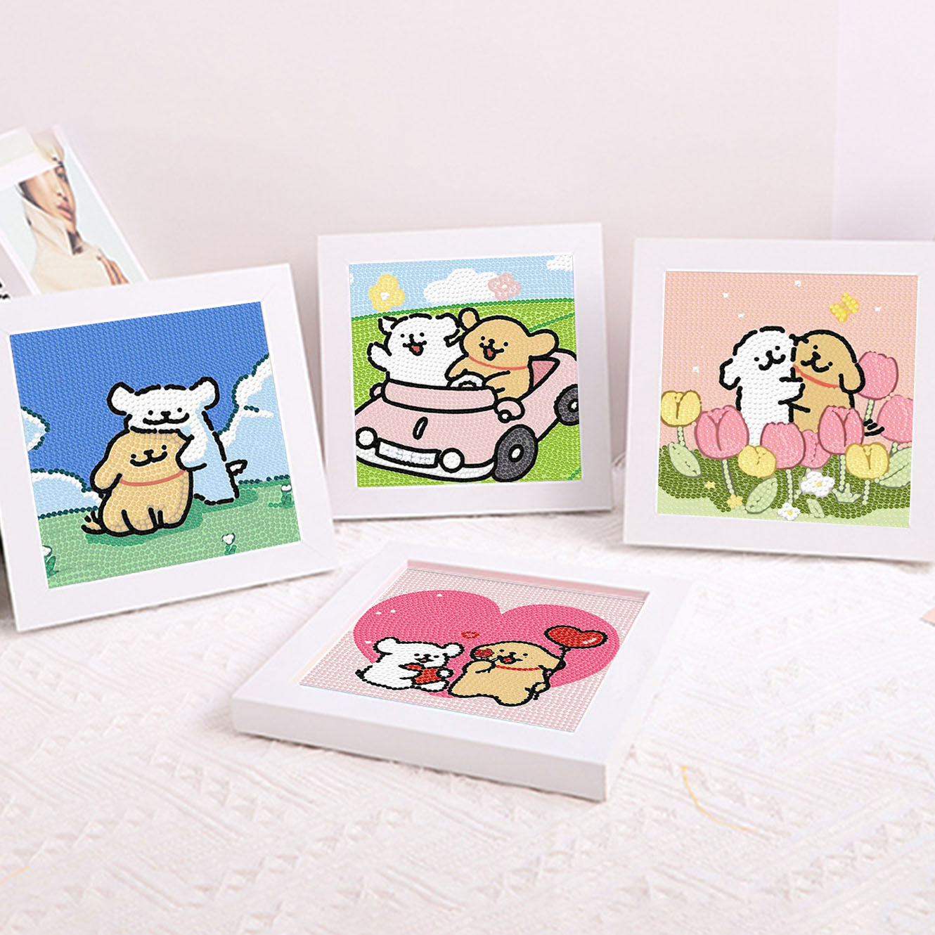 Embroidery Embellishments - Karikatür çizgi film köpek yavrusu kristal