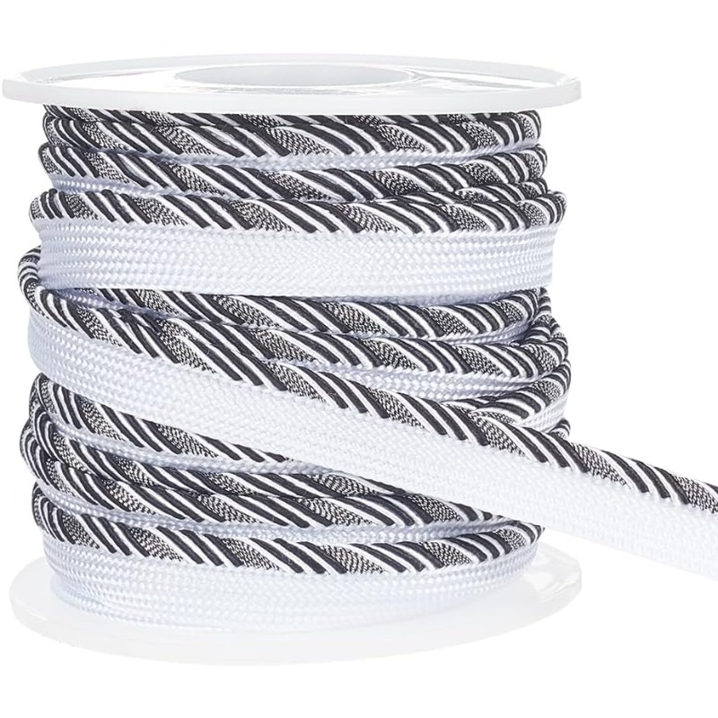 10 Yard siyah bükülmüş dudak k - Cord Trim Twisted incelemesi ve fiyatı