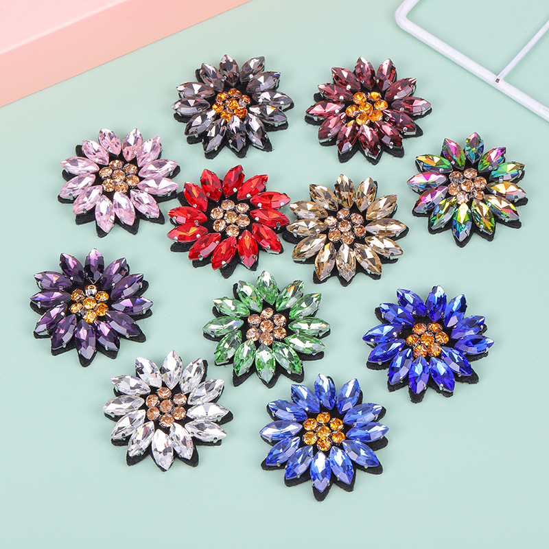 5 adet payetli kristal boncukl - Applique Patch Flower incelemesi ve fiyatı