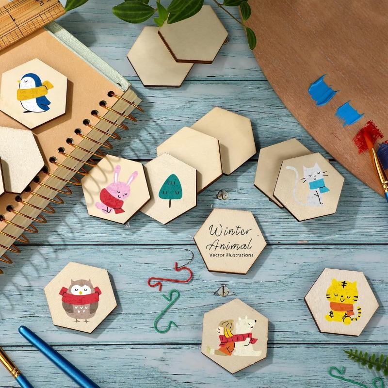 50 adet 4CM bitmemiş ahşap alt - Craft Embellishment incelemesi ve fiyatı