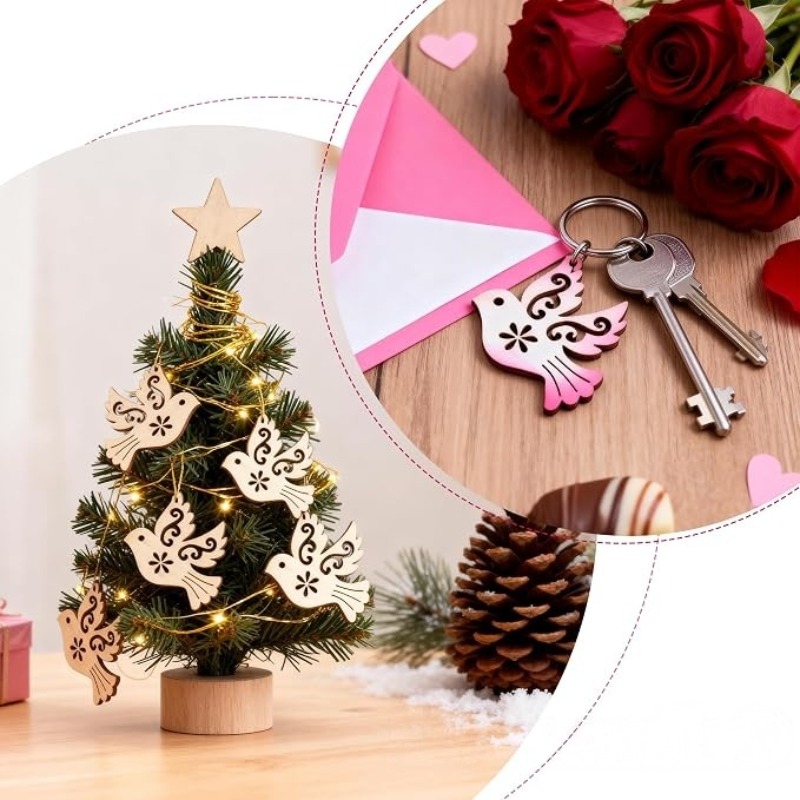 50 adet İşlenmemiş Ahşap Barış - Craft Embellishment incelemesi ve fiyatı