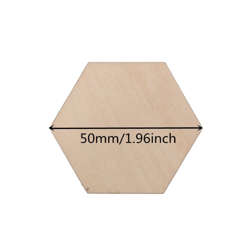 10-120mm Ahşap Altıgen Boş Dil - Craft Embellishment incelemesi ve fiyatı