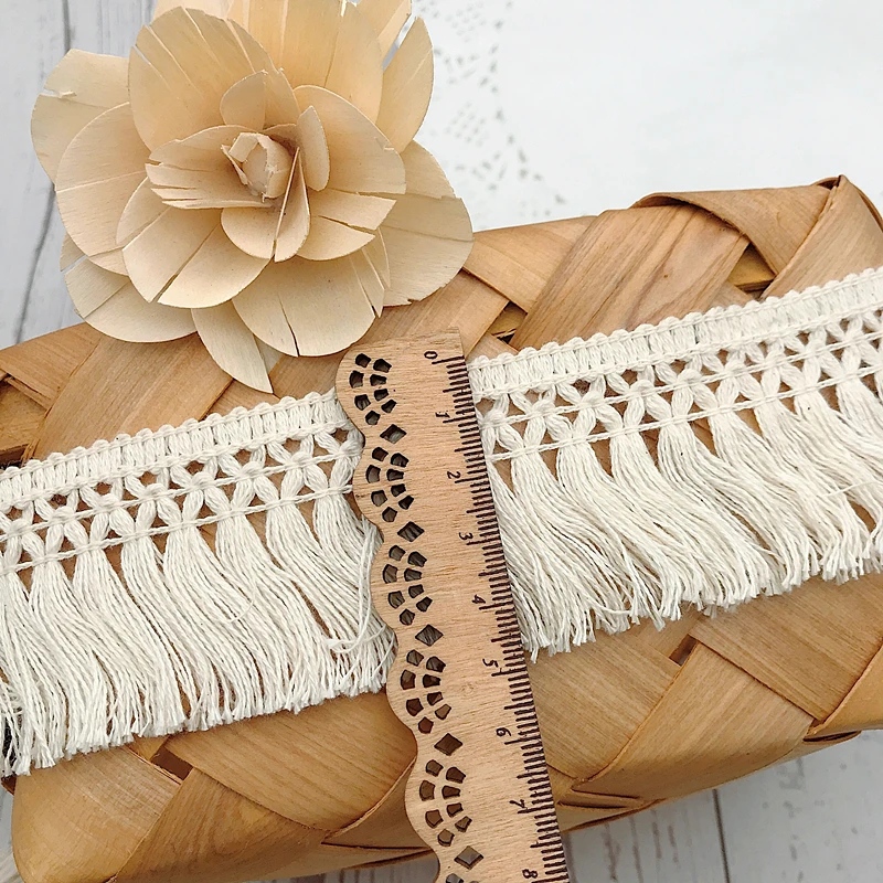 10Yard/Lot Bej 6CM/8CM Püskül  - Fringe Ribbon Sewing incelemesi ve fiyatı