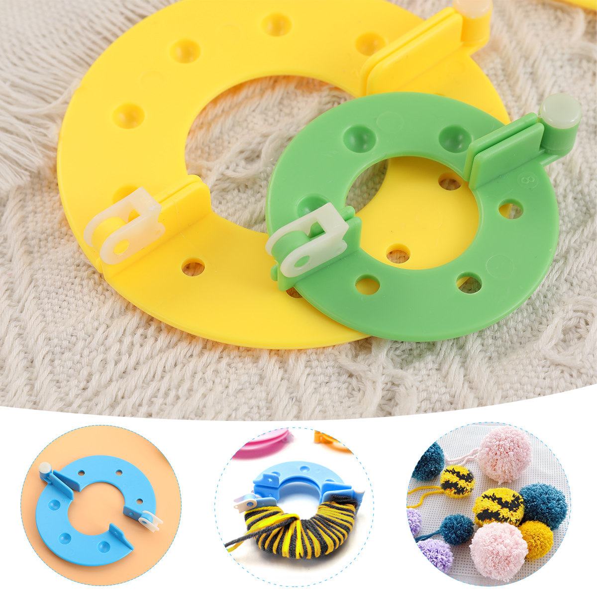8 Adet Ponpon Yapıcı 4 Boyut T - Pom Pom Maker Tool incelemesi ve fiyatı