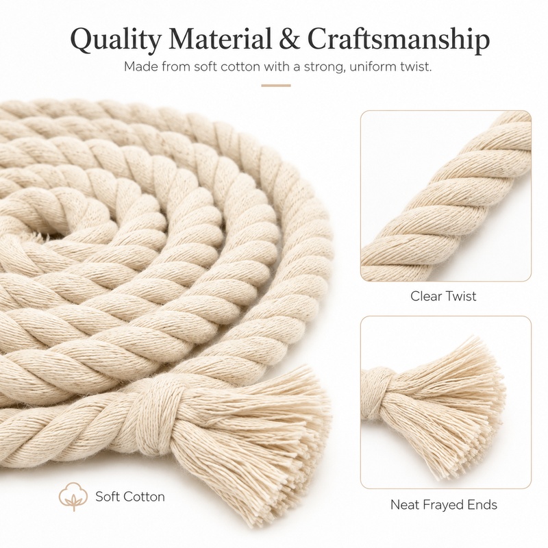 5M 5-20mm Pamuklu Bükümlü İp A - Cord Trim Twisted incelemesi ve fiyatı