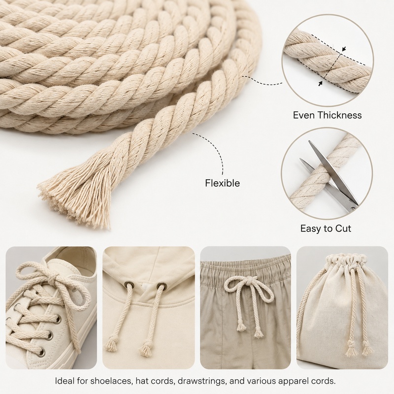 5M 5-20mm Pamuklu Bükümlü İp A - Cord Trim Twisted incelemesi ve fiyatı